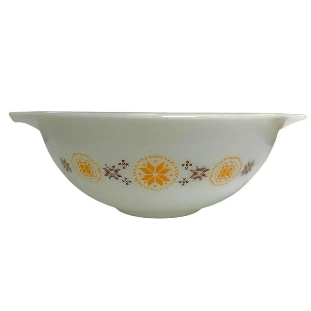 Vintage 1960s Pyrex Town & Country #444 Cinderella Mixing Bowl 4 Quart MCM